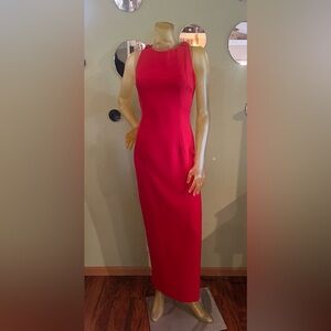 Vintage 90s Roberta Bridal Vibrant Red Maxi Gown